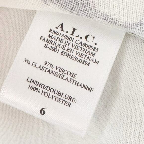 A.L.C. Jane Pale Mint Green Floral Side Gathered Crepe Mini Dress 6 - Picture 10 of 12